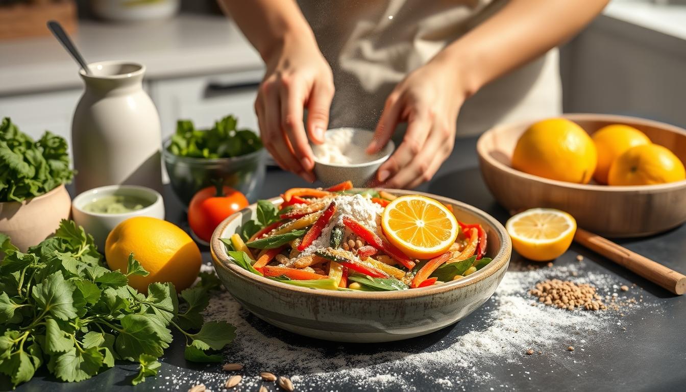 Fresh ingredients for healthy home cooking